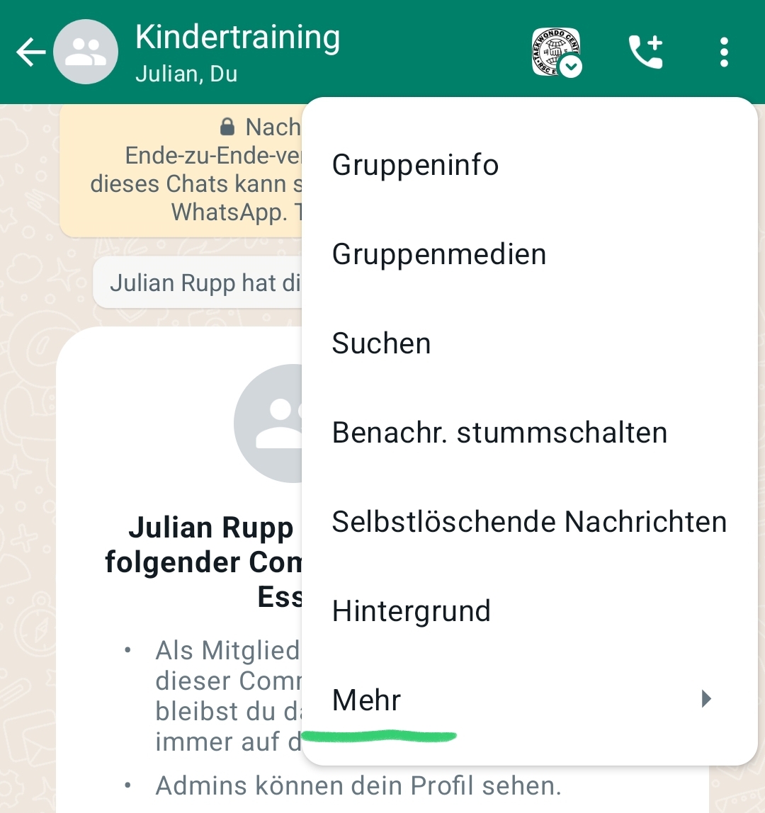 RSC Whatsapp Community Guideline - RSC Essen e.V. / Taekwondo